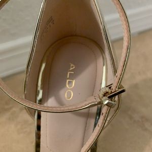 Gold Aldo shoes